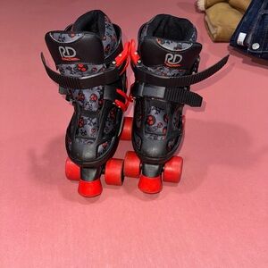 Kids Adjustable Roller Skates - Black and Red